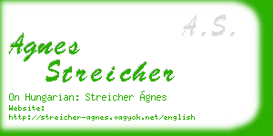 agnes streicher business card