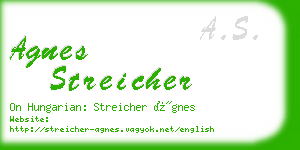 agnes streicher business card